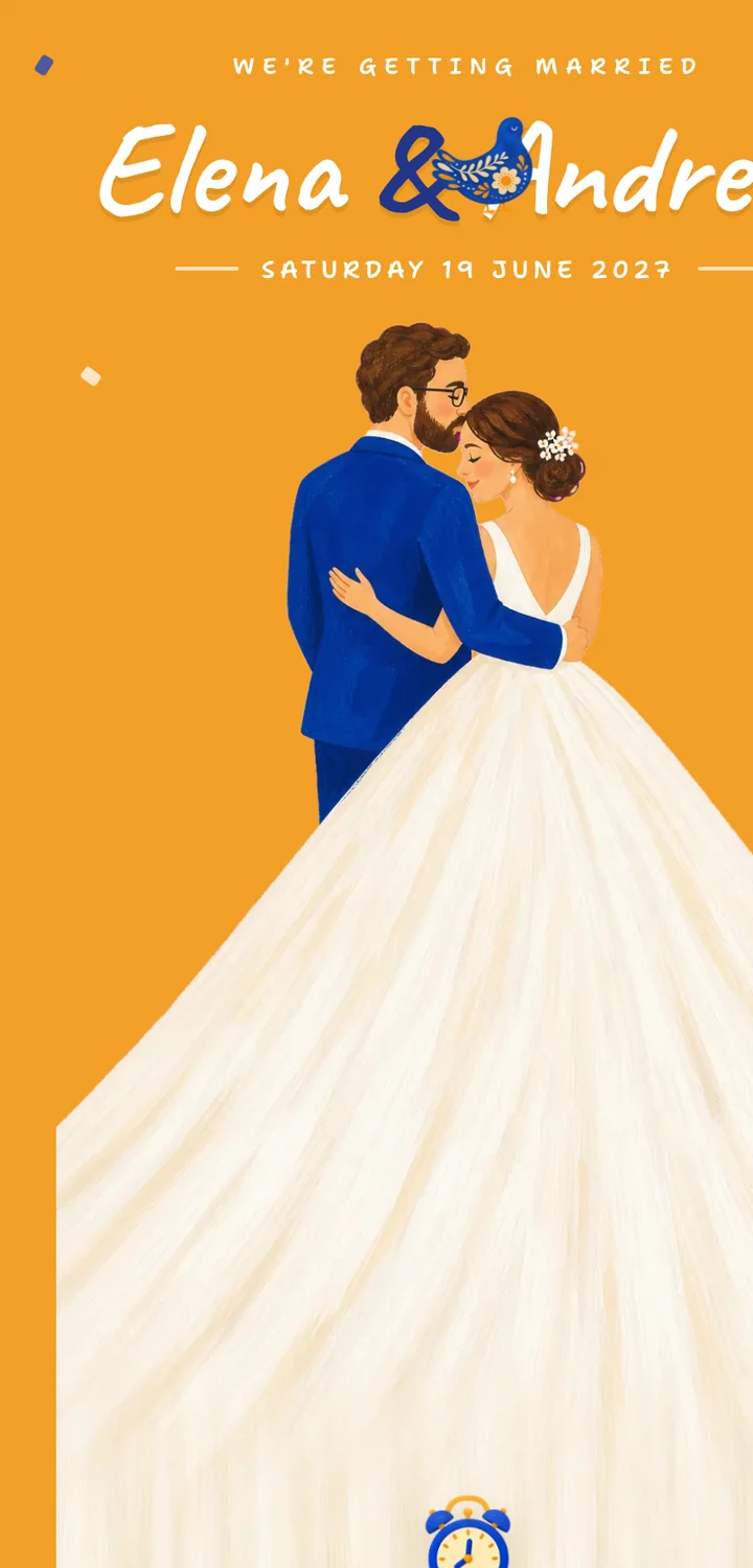 Fiesta — a joyful painted illustrated invitation
